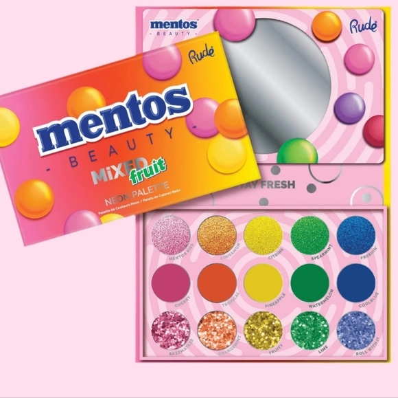 Mentos Beauty Mixed Fruit Neon Palette 15 Colors New Sealed Box - Picture 5 of 6